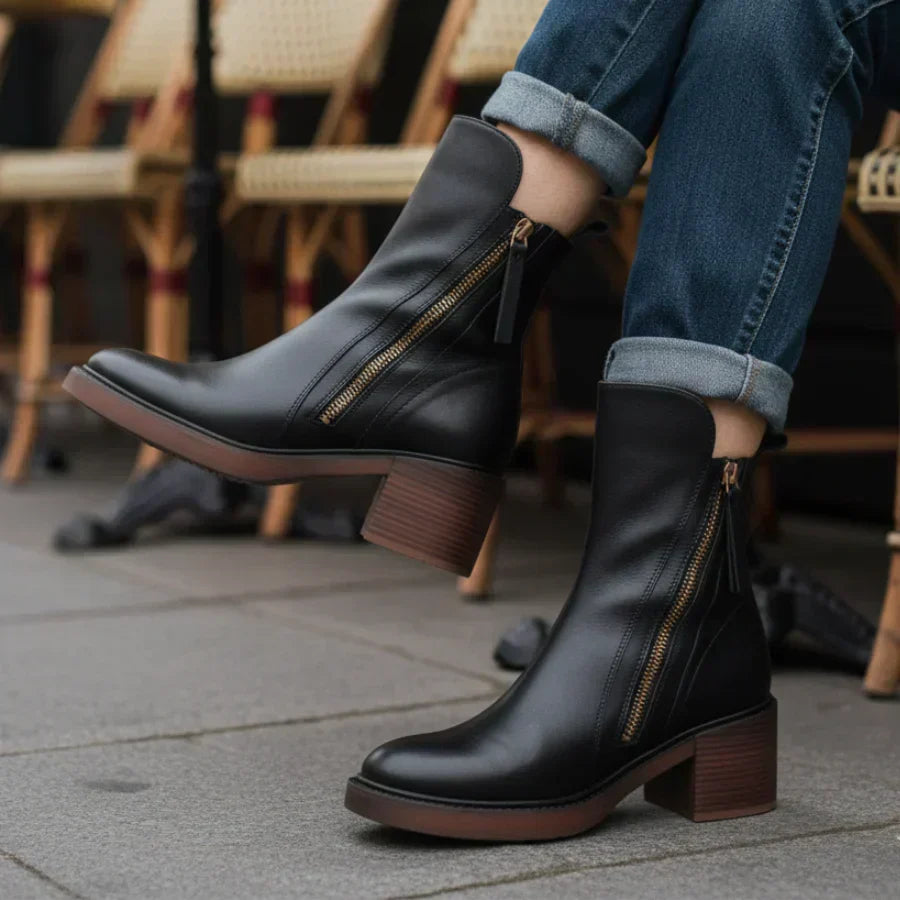 Kimo Damen-Lederstiefeletten