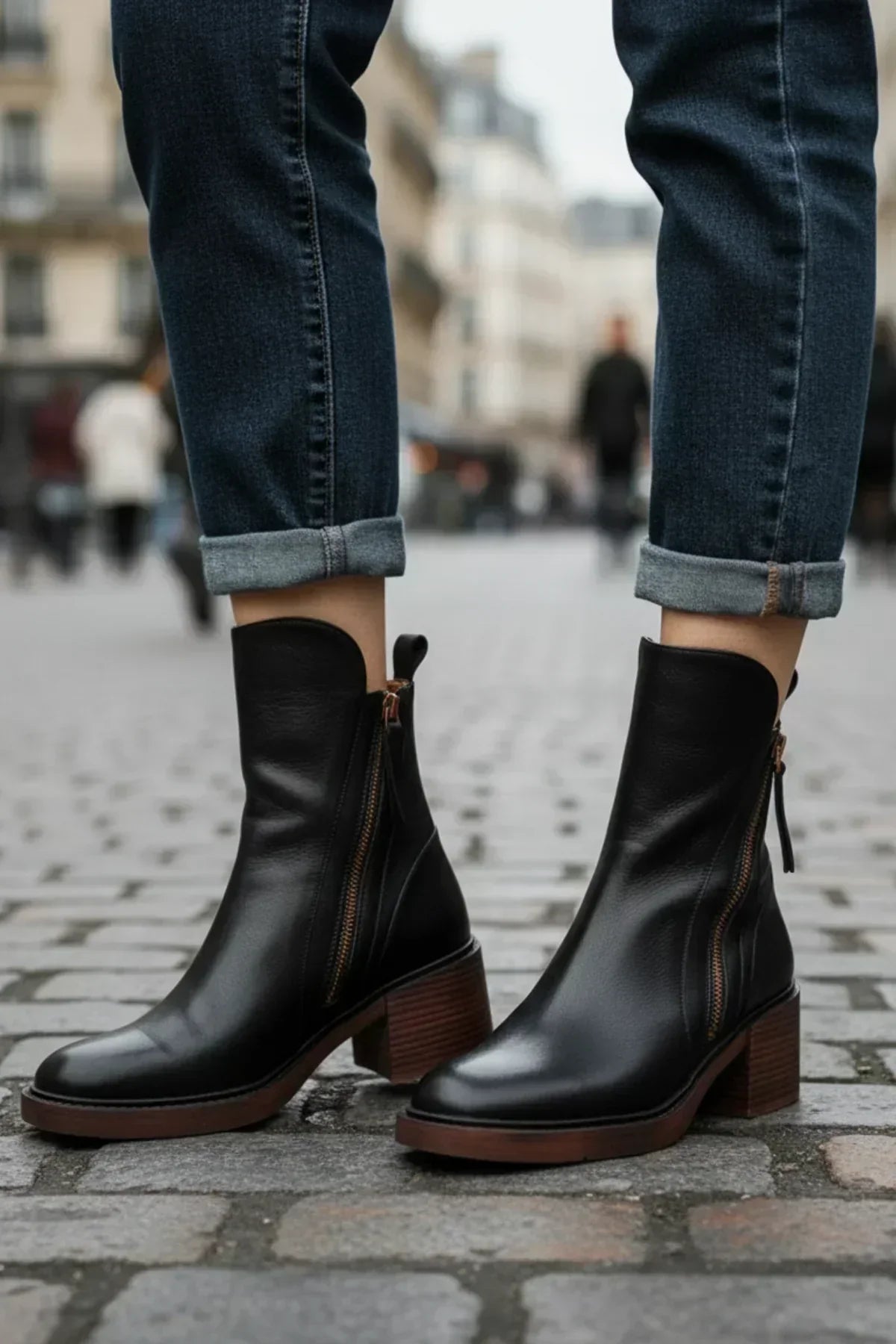 Kimo Damen-Lederstiefeletten
