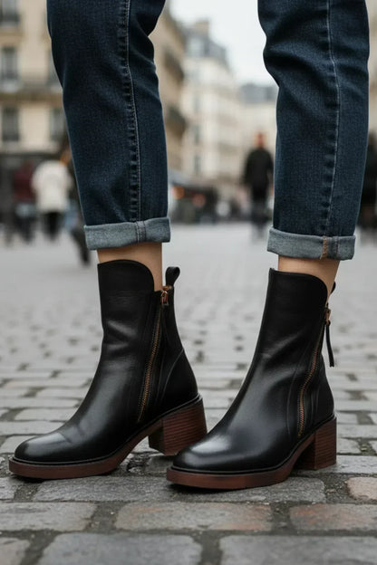 Kimo Damen-Lederstiefeletten