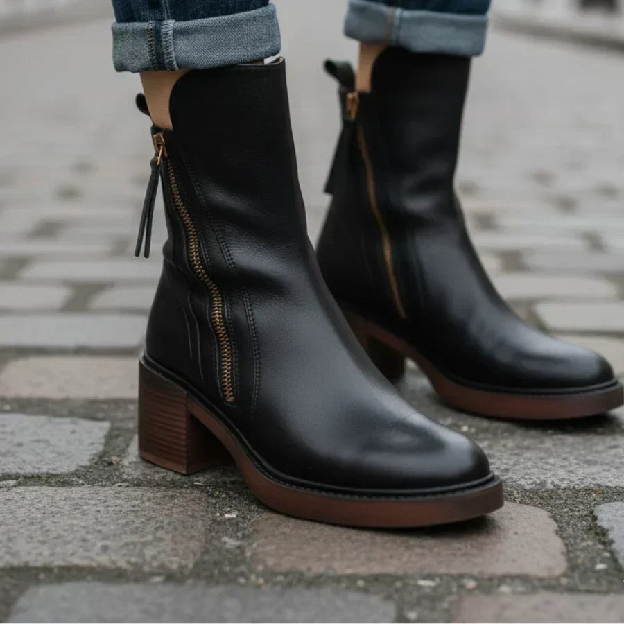 Kimo Damen-Lederstiefeletten