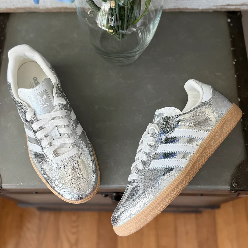 Sneakers Chrome από δέρμα με μεταλλιζέ εφέ κροκόδειλου