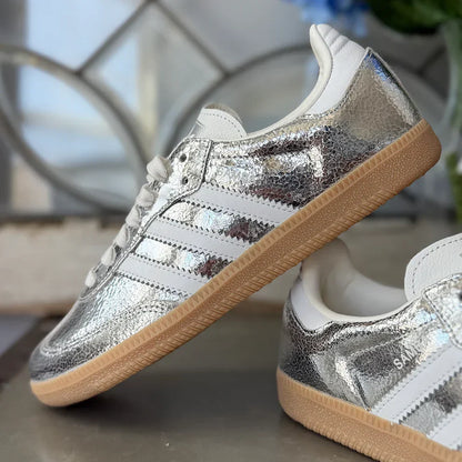 Sneakers Chrome από δέρμα με μεταλλιζέ εφέ κροκόδειλου