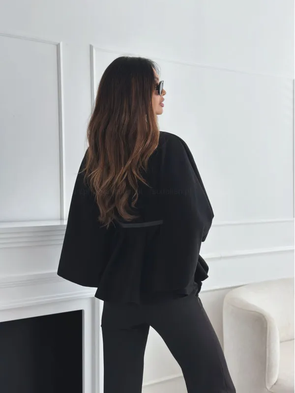 Mila Damen-Poncho mit Gürtel