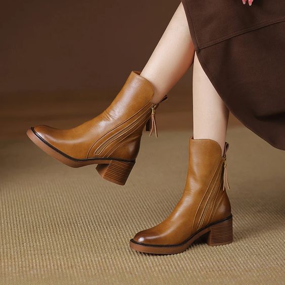 Kimo Damen-Lederstiefeletten