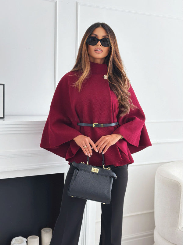 Mila Damen-Poncho mit Gürtel